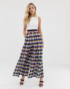 Летние брюки-палаццо в клетку Sass & Bide - Мульти