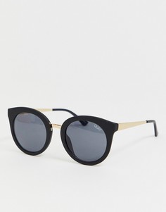Черные круглые солнцезащитные очки Quay Australia x Benefit shook - Черный