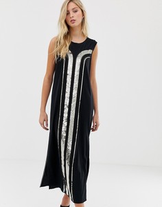 Платье-футляр с отделкой пайетками в стиле арт-деко Sass & Bide - Черный
