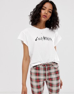 Футболка из органического хлопка с логотипом Cheap Monday - Белый