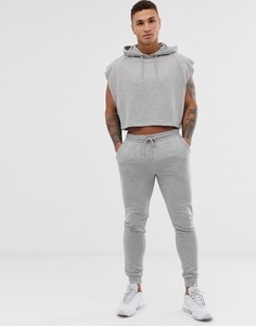 Серый меланжевый спортивный костюм в стиле oversize от ASOS DESIGN - Серый