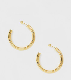 Большие серьги-кольца с позолотой из 18-каратного золота Astrid & Miyu - Золотой