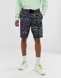 Джинсовые шорты с леопардовым принтом ASOS DESIGN - Зеленый