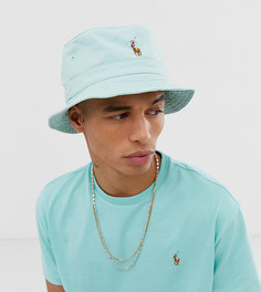 Светло-зеленая панама с разноцветным логотипом Polo Ralph Lauren эксклюзивно для ASOS - Зеленый