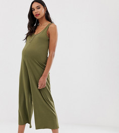 Зеленый трикотажный комбинезон без рукавов New Look Maternity - Зеленый