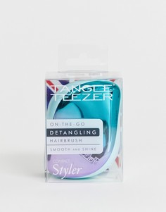 Синяя компактная щетка для волос с эффектом омбре Tangle Teezer - Бесцветный