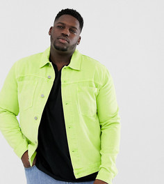 Салатовая джинсовая куртка ASOS DESIGN Plus - Зеленый