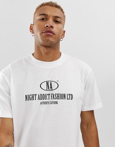 Oversize-футболка с логотипом Night Addict - Белый