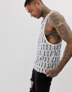 Майка с принтом Night Addict - Белый