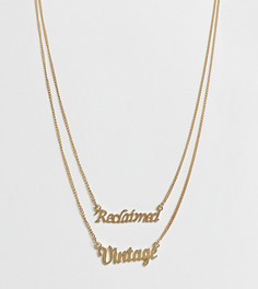 Ожерелье в несколько рядов с логотипом Reclaimed Vintage Inspired - Золотой