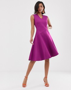 Асимметричное платье с расклешенной юбкой Closet - Розовый