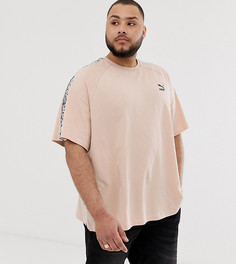 Бежевая футболка со змеиным принтом на лентах Puma - Plus эксклюзивно на ASOS - Бежевый
