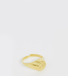 Регулируемое позолоченное кольцо-печатка Ottoman Hands - Золотой