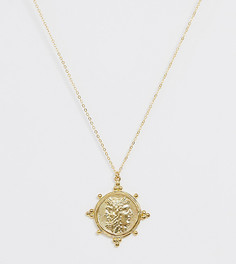 Позолоченное ожерелье с подвеской в виде римской монеты Ottoman Hands - Золотой