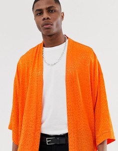 Oversize-кимоно с леопардовым принтом ASOS DESIGN - Оранжевый