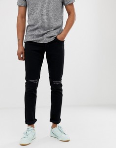 Черные джинсы скинни с рваной отделкой Produkt - Черный