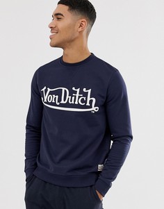 Свитер с логотипом Von Dutch - Темно-синий