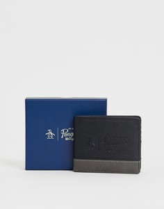 Черный/серый бумажник Original Penguin - Черный