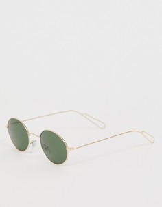 Овальные солнцезащитные очки Weekday Trip - Золотой