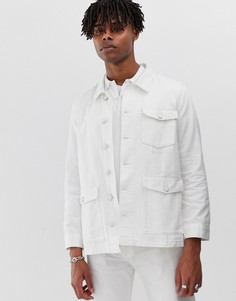 Белая джинсовая куртка M.C.Overalls - Белый