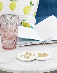 Набор из 2 подставок под напитки Candlelight - Белый