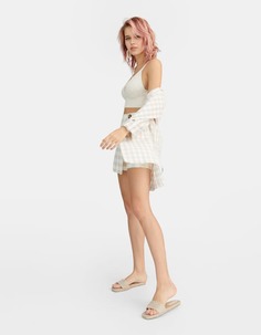 Бюстгальтер бралетт с кружевом кроше Stradivarius