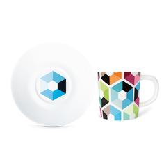 Чашки Remember Чашка для эспрессо с блюдцем Hexagon Remember®
