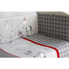 Комплект в кроватку Pituso Зебры 6 пр серый (зс 603)