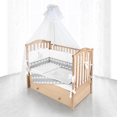 Комплект в кроватку Pituso Лебедь 6пр серый 120х60 p03g1