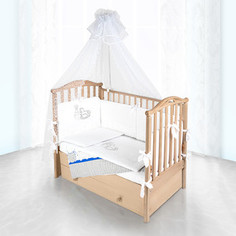 Комплект в кроватку Pituso Лошадка 6пр белый 120х60 p07w1