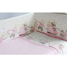 Комплект в кроватку Pituso Мишки 6 пр розовый (мр 602)