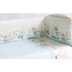 Комплект в кроватку Pituso Мишки 6 пр голубой (мг 602)