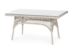 Плетеный прямоугольный стол Beatrice-2 white Brafab