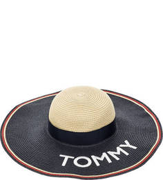 Шляпа Плетеная шляпа с вышивкой Tommy Hilfiger