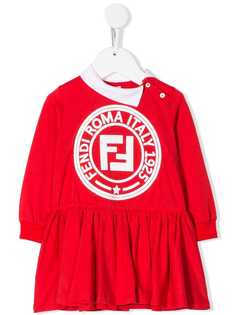 Fendi Kids платье-свитер с логотипом