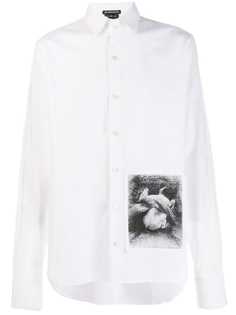 Ann Demeulemeester рубашка с графичным принтом