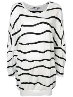 Y-3 футболка в стиле оверсайз в полоску