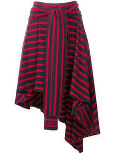 Sonia Rykiel юбка асимметричного кроя в полоску