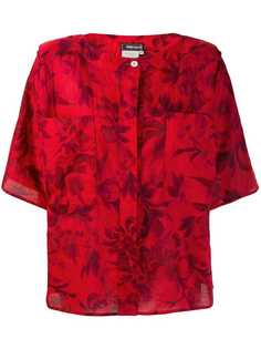 Fendi Vintage 1980s structured shoulders floral blouse