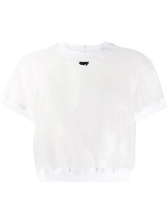 Off-White прозрачная футболка с логотипом