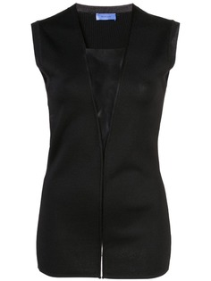 Mugler топ с полупрозрачной вставкой