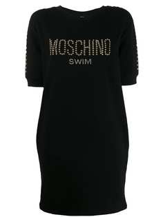 Moschino платье-футболка Moschino Swim с заклепками