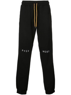 Pyer Moss спортивные брюки с вышитым логотипом