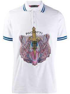 Cesare Paciotti рубашка-поло с графичным принтом