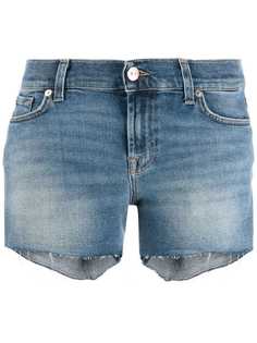 7 For All Mankind джинсовые шорты с бахромой