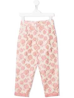 Caffe Dorzo брюки с цветочной вышивкой