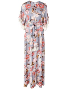 Sachin & Babi длинное атласное платье с оборками