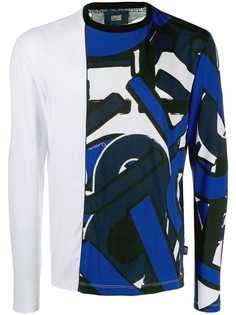 Cavalli Class топ из джерси с принтом