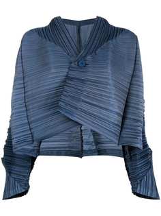 Issey Miyake плиссированный жакет из денима