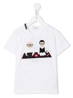 Dolce & Gabbana Kids футболка с нашивками